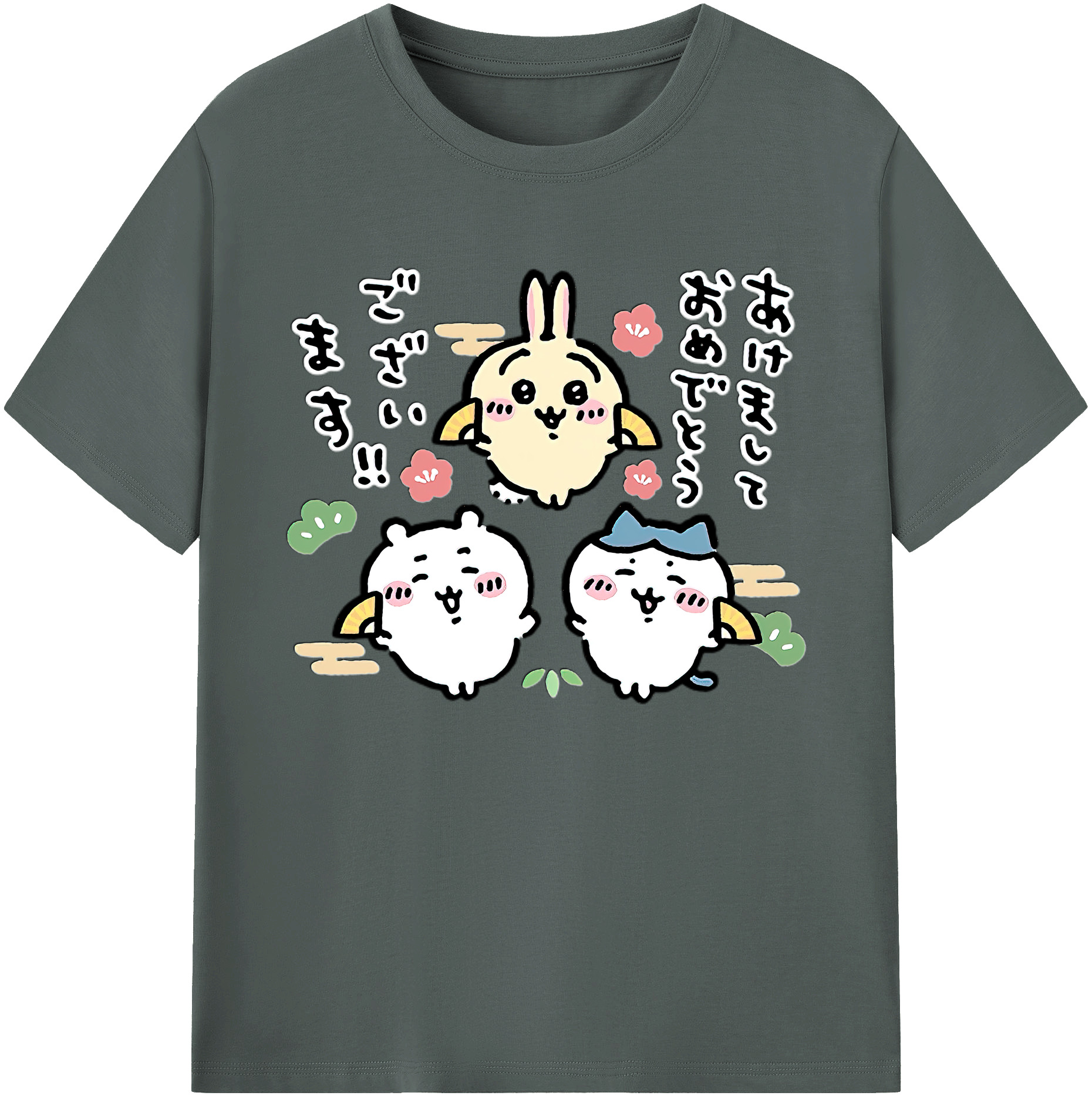 （画像用） ちいかわ ちいかわ Chii-kawa chiikawa 綿100％ メンズ半袖Tシャツ｜肌触りやわらか＆通気性
